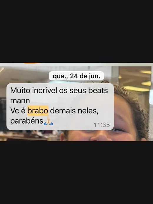 Comprador elogia os beats e parabeniza o trabalho