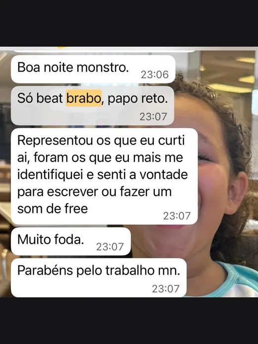 Comprador diz que só tem beat brabo e que teve vontade de escrever em cima