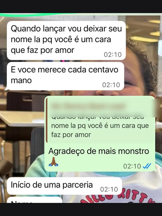 Comprador diz que vai creditar o produtor no lançamento e chama de início de parceria